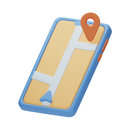 Mobile Karte  3D Icon