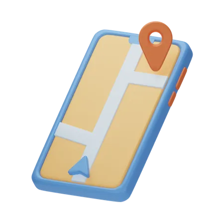 Mobile Karte  3D Icon