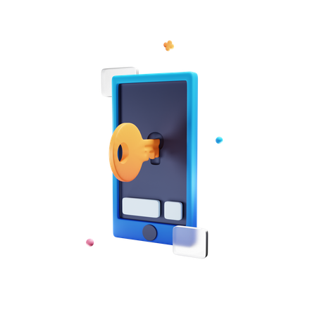 Mobile Key  3D Icon