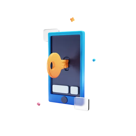 Mobile Key  3D Icon
