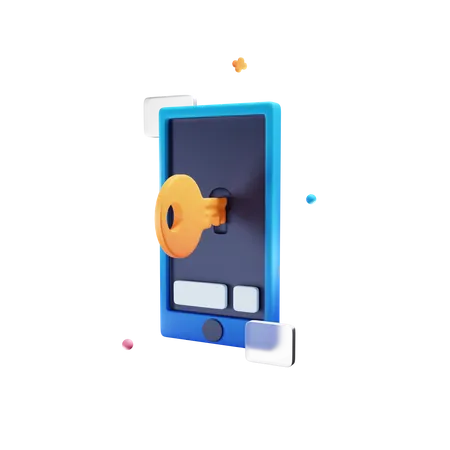 Mobile Key  3D Icon