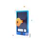 mobile screen lock 3d illustration