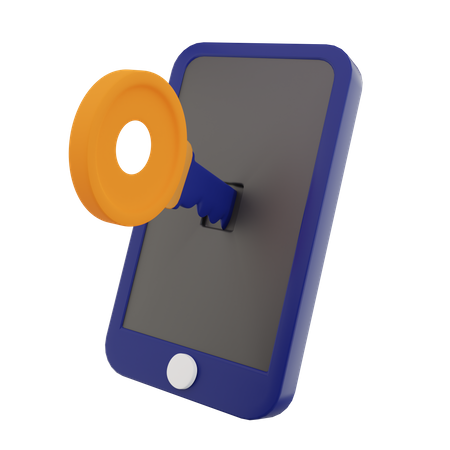 Mobile Key 3D Icon