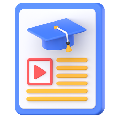 Mobile Learning  3D Icon