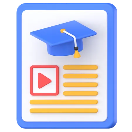 Mobile Learning  3D Icon