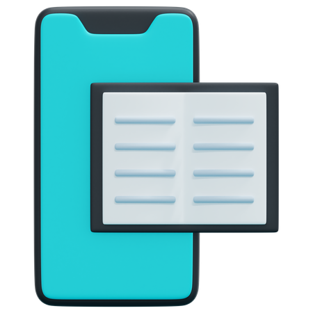 Mobile Learning  3D Icon