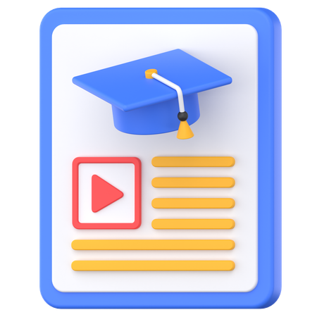 Mobile Learning  3D Icon