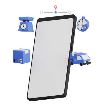 Mobile Lieferung  3D Illustration