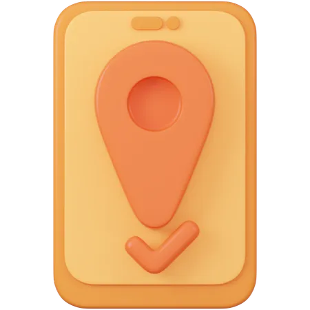 Mobile App Location Pin For Accurate Delivery Tracking 3D Icon