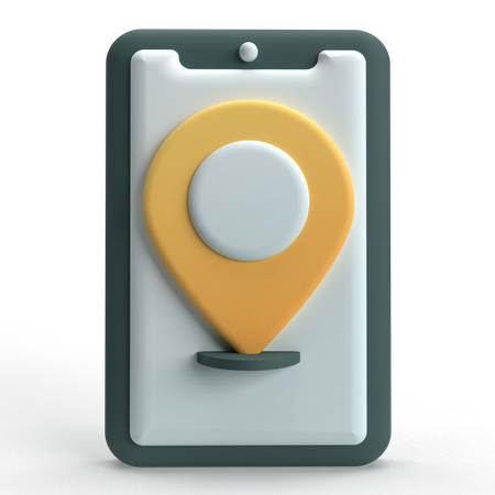 Mobile Location  3D Icon