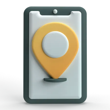 Mobile Location  3D Icon