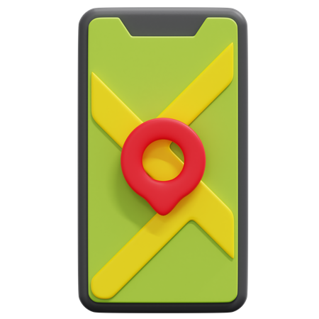 Mobile Location  3D Icon