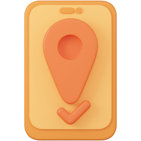 Mobile Location  3D Icon