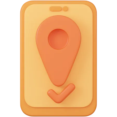 Mobile Location  3D Icon