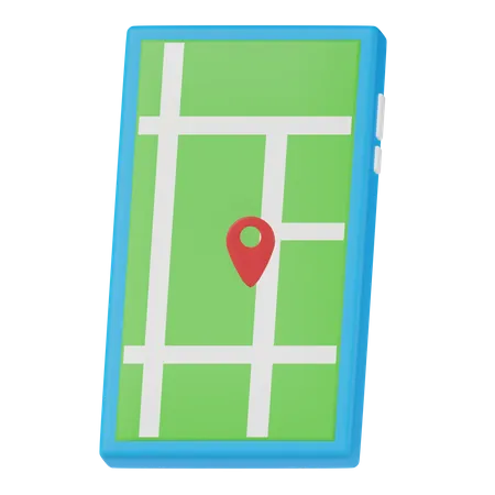 Mobile Location  3D Icon