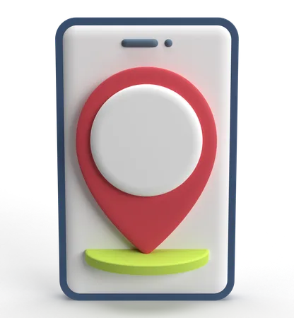 Mobile Location  3D Icon