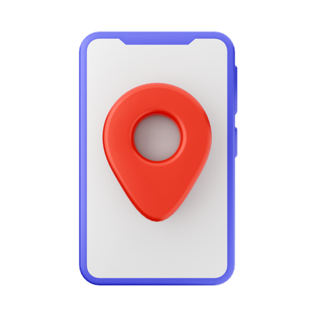 Mobile Location  3D Icon