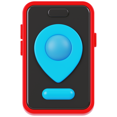 Mobile Location  3D Icon