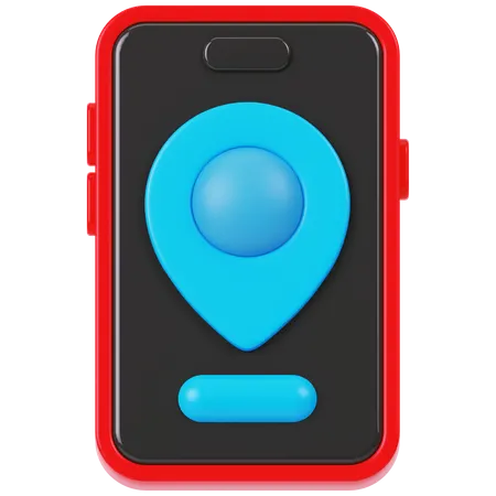 Mobile Location  3D Icon