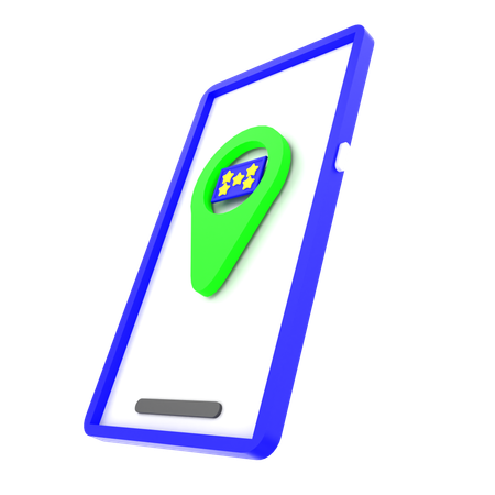 Mobile location  3D Icon