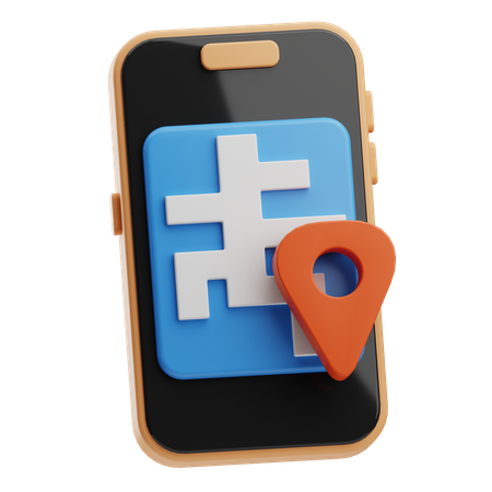 Mobile Location  3D Icon