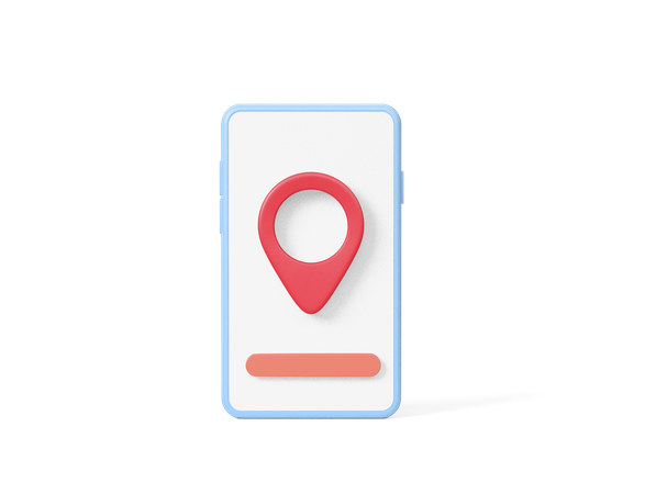 Mobile Location  3D Icon