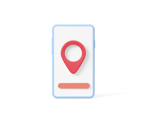 Mobile Location  3D Icon