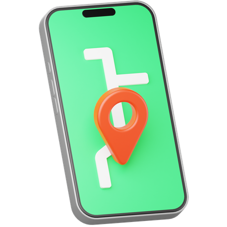 Mobile Location  3D Icon