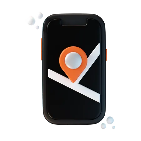 Mobile Location  3D Icon