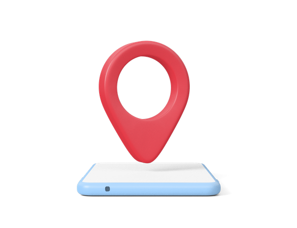 Mobile Location  3D Icon