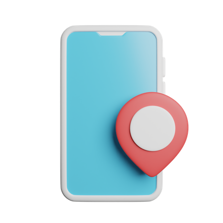 Mobile Location  3D Icon