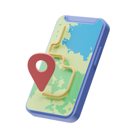 Mobile Location 3D Illustration