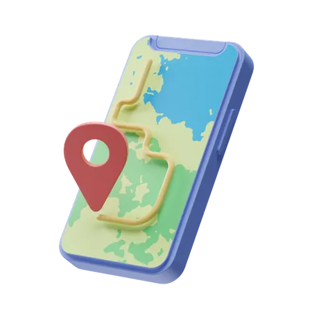 Mobile Location  3D Illustration