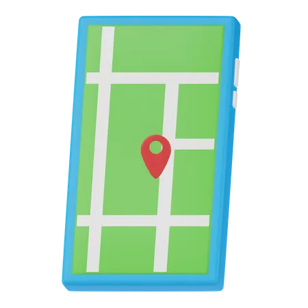 Mobile Location 3D Icon