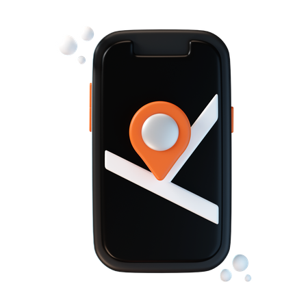 Mobile Location  3D Icon