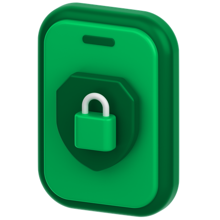 Mobile Lock  3D Icon