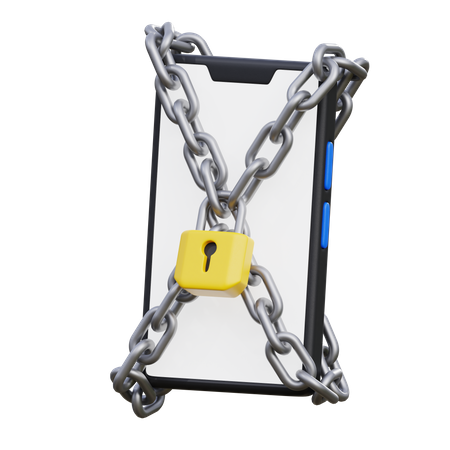 Mobile Lock  3D Icon