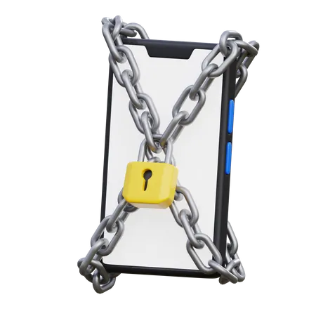 Mobile Lock  3D Icon