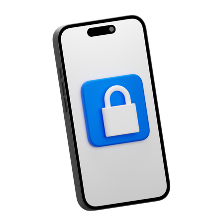 Mobile Lock  3D Icon