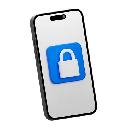 Mobile Lock  3D Icon