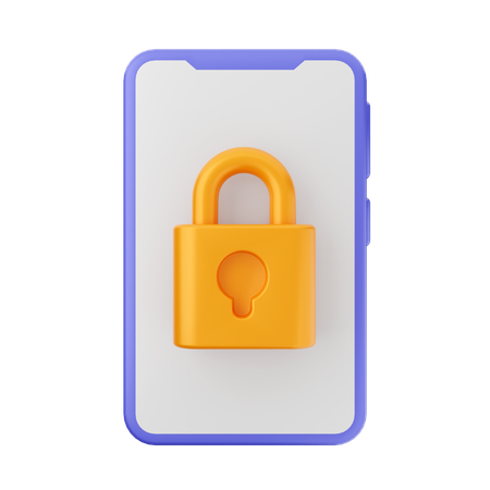 Mobile Lock  3D Icon