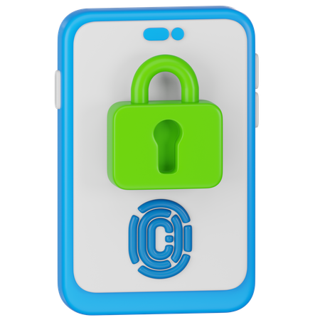 Mobile Lock  3D Icon