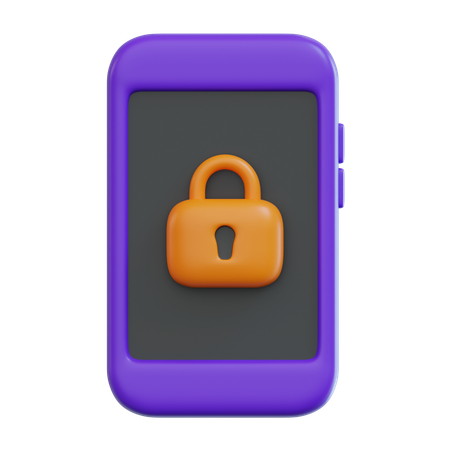 Mobile Lock  3D Icon