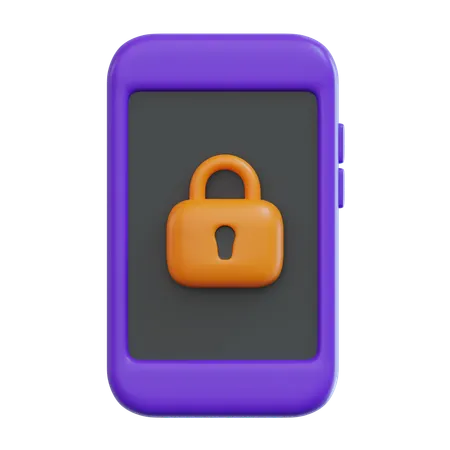 Mobile Lock  3D Icon