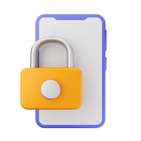 Mobile Lock  3D Icon