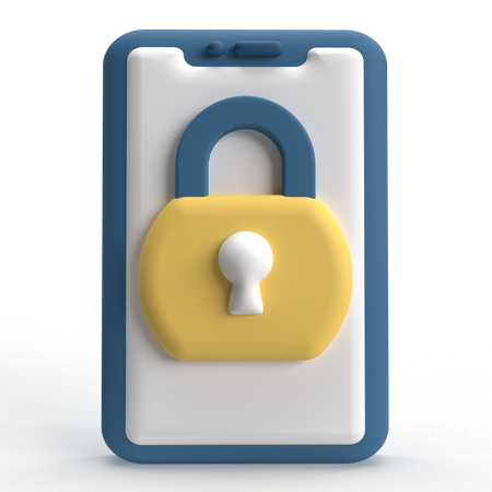 Mobile Lock  3D Icon