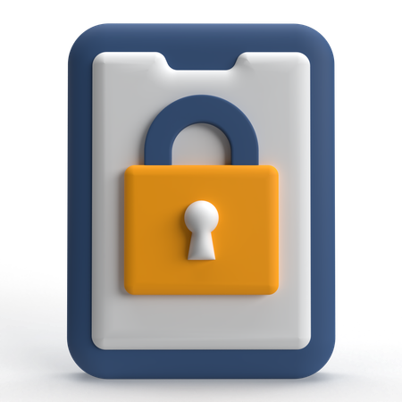 Mobile Lock  3D Icon