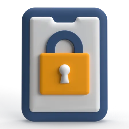 Mobile Lock  3D Icon