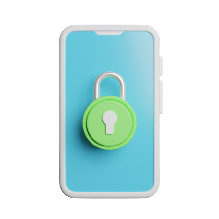 Mobile Lock  3D Icon