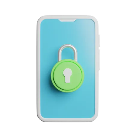 Phone Lock Security 3D Icon